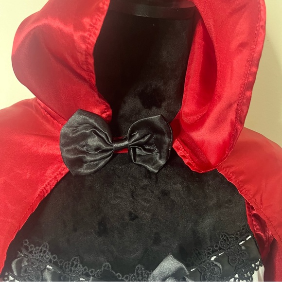 Leg Avenue Sexy Gothic Red Riding Hood Halloween Costume Women's‎ Sz L Cosplay - Picture 8 of 16